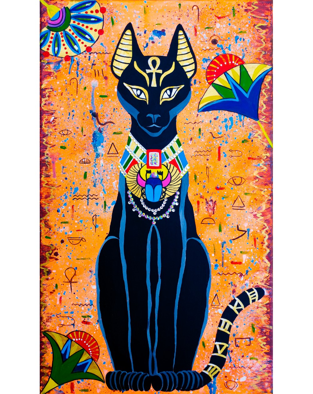 Tablou pictura pisica egipteana "Bastet"